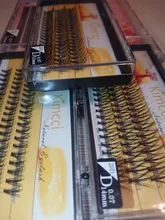 Kimcci-extensiones de pestañas individuales, 120 nudos/funda, pestañas de racimo 3D de visón Natural, maquillaje profesional acampanado