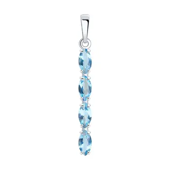 

Sokolov pendant in silver with Topaz, fashion jewelry, 925, women's male, pendants for neck women