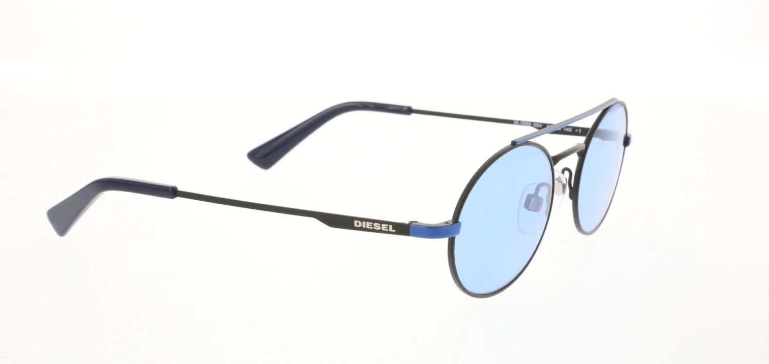 

Unisex sunglasses dl 0289 05v metal black organic oval aval 51-20-145 diesel