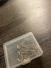 AliLeader-alfileres plateados de buena calidad para hacer pelucas, agujas de pelo de costura, 38mm de largo, 50 uds.