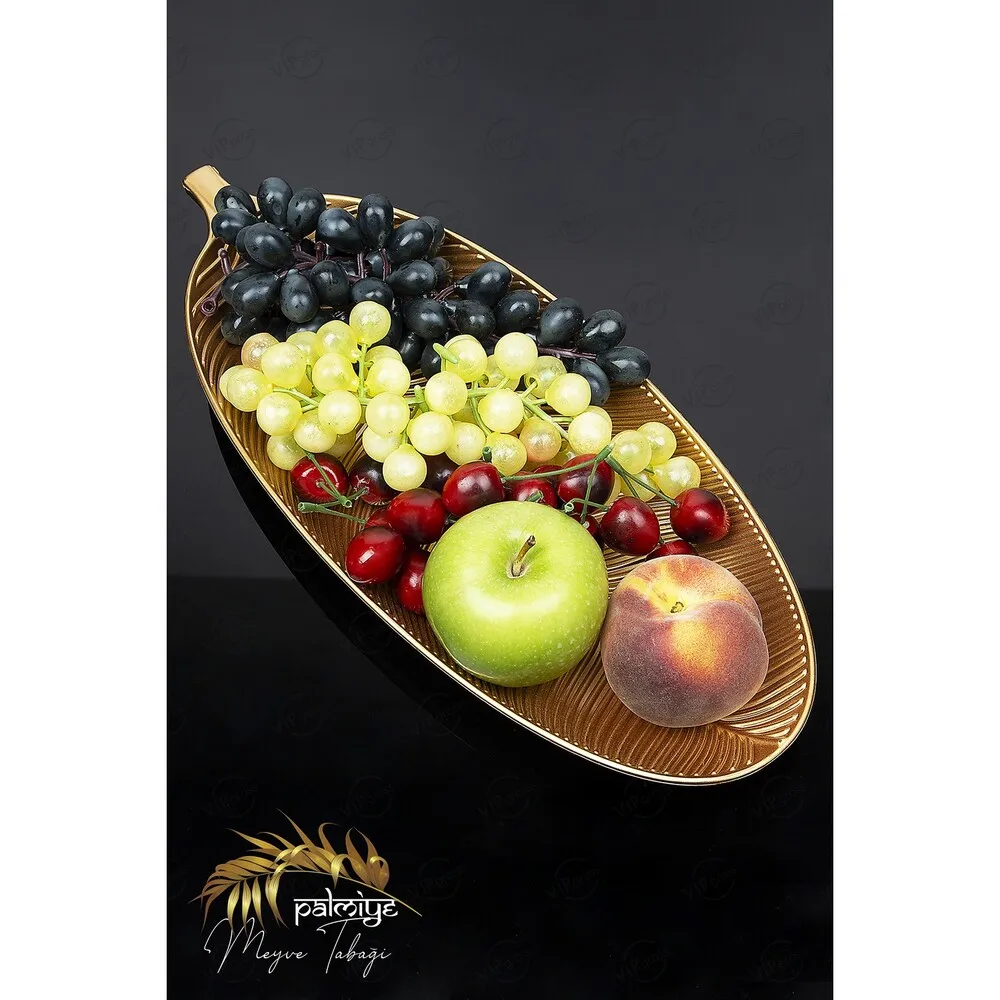 

Leaf Serving Fruit Holder Large PRESENTATION TRAY patterned stylish presentation tray Fruit plate 17X41 cm Serving plate large