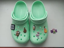 Charms de zapatos bonitos para niños, accesorios de diamantes, flamenco, amor, té de la leche, decoración para hebilla de zapato para croc jibz, x-mas, regalos de fiesta, novedad