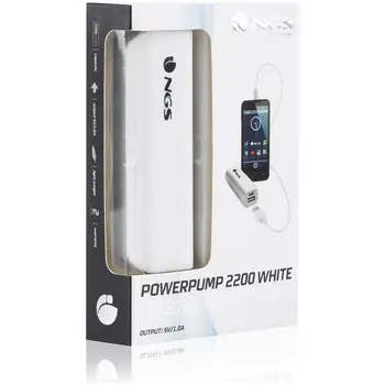

PowerPump 2200 White, lithium ion battery, USB, gray, White, Micro-USB, Tablet, camera, MP3, Smartphone, MP4NGS7.15