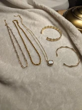 PerisBox 4 tamaños con collares de cadena círculo dorado collares gargantilla para mujer minimalista collar de joyería Vintage