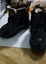 Nuevos zapatos, botas infantiles para talla para niños 21-37 Martin botas de chica de cuero de la PU impermeable de invierno de nieve zapatos chicas botas