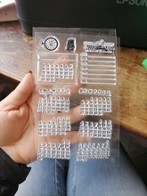 Sello de silicona transparente para calendario, sello de goma para álbum de recortes, papelería, artesanal, estándar