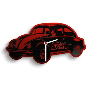 

Personalized Retro Beetle Design Wooden Wall Clock (Model 1-2)