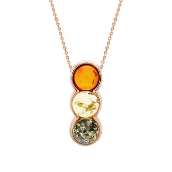 

Silver Pendant with amber sunlight