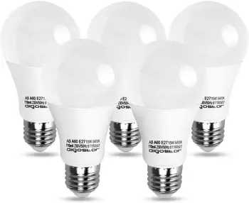 

Envio 24-48hrs-Aigostar-LED A60 bulb, E27,15 W equivalent a120 W, 6400K,1200 lumens, no dimmable-Pack 5