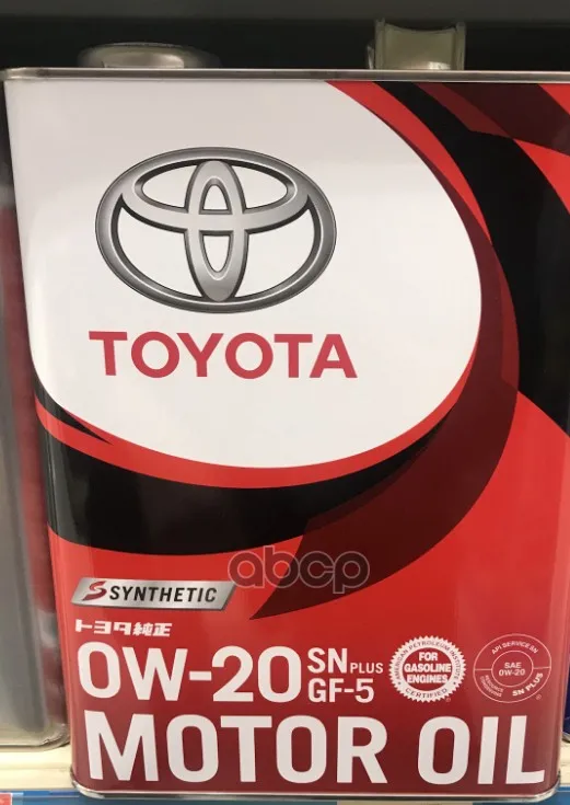 Масло Моторное Синтетическое 4л- Motor Oil Synthetic 0w20(Sn, Gf-5) TOYOTA арт. 0888012605