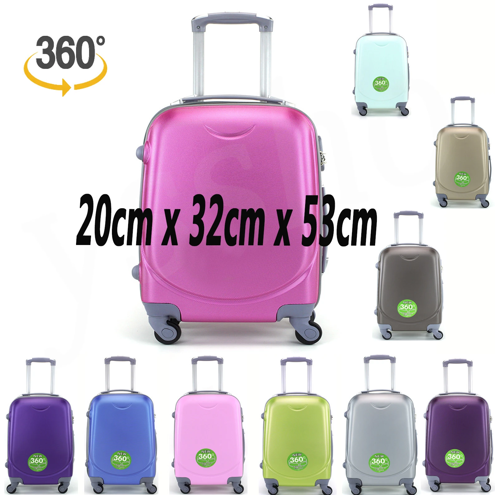 Maleta Avión Equipaje de Mano Viaje Cabina Rígida 4 Ruedas Maleta de cabina con asa telescopica|Equipaje con - AliExpress