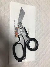 Raptor-Tijeras multifuncionales con respuesta de emergencia, con cortador de Correa y interruptor de vidrio con funda Compatible con MOLLE