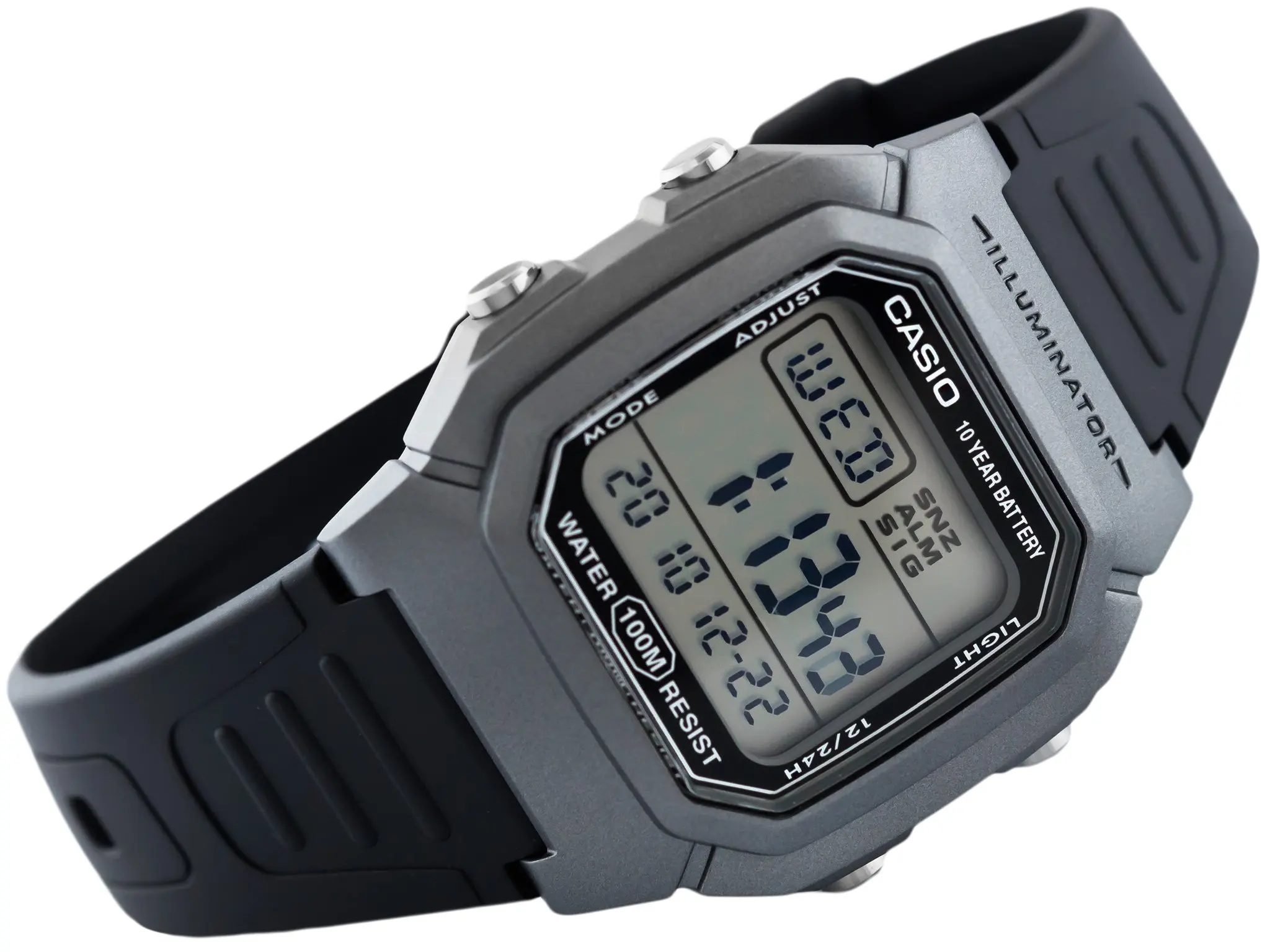 Casio Digital Unisex Sports Watch W-800hm-7av Alarm-battery 10 Years-casio  Digital Sports Watch Unisex Alarm Clock W-800hm-7av Alarm - 10 Year Battery  - Alarm Clock - Resin Strap-resin Strap - Quartz Wristwatches -