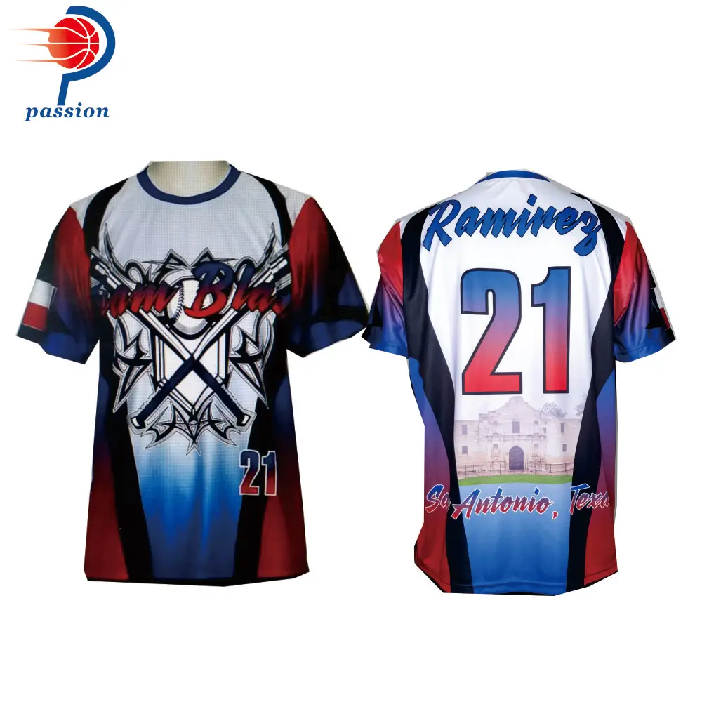 red white and blue softball jerseys