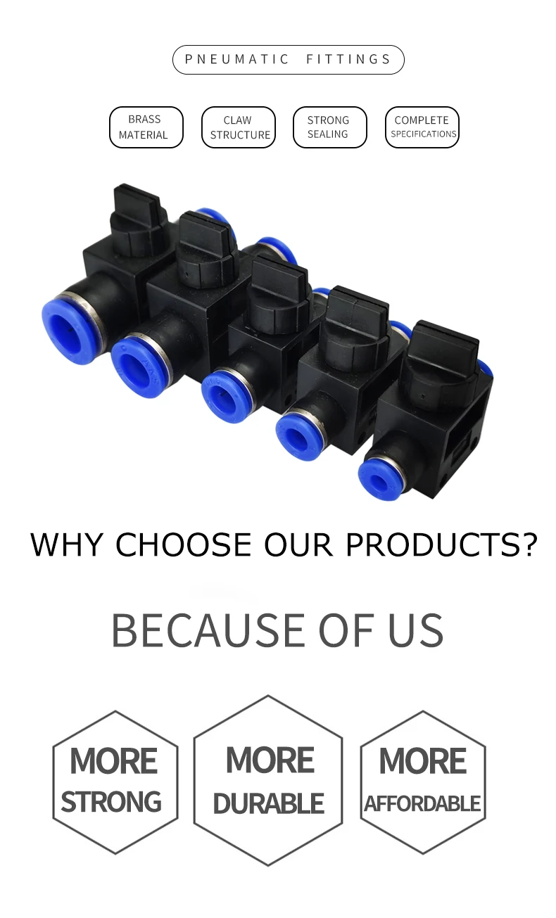 Description Picture 2 of item50PCS HVFF Series Pipe Air Connectors Direct Thrust 4 to 12mm Plastic Hose 4/6/8/10/12mm Quick Couplings Pneumatic Fitting