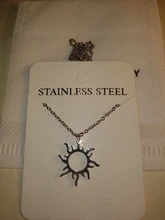 DOTIFI 316L collar de acero inoxidable Chapado en étnicos tótem solar collares con colgantes encanto mujeres cumpleaños fiesta de joyería de moda