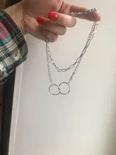 IPARAM-cadena gruesa con cierre de palanca para mujer, collares de oro con círculo entrelazado mixto, Gargantilla minimalista, joyería