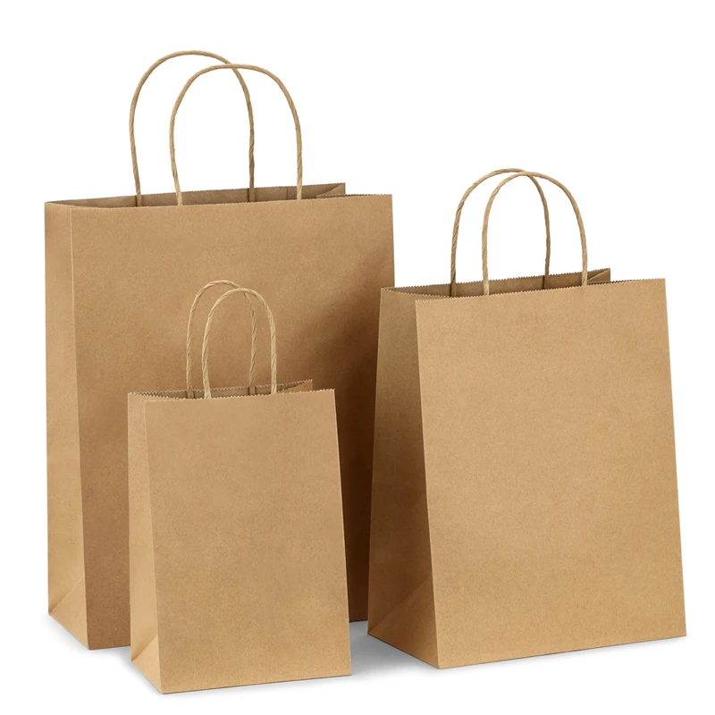 Bolsas papel para comida rápida, venta al mayor, 500/piezas, personalizadas, con su propio logotipo, blanco, marrón, regalo| | - AliExpress
