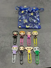 Marcapáginas de película para libros, Clips de papel para maestro de la escuela, punto de libro suministros de oficina, amigos, regalo de Navidad, 8 Uds.