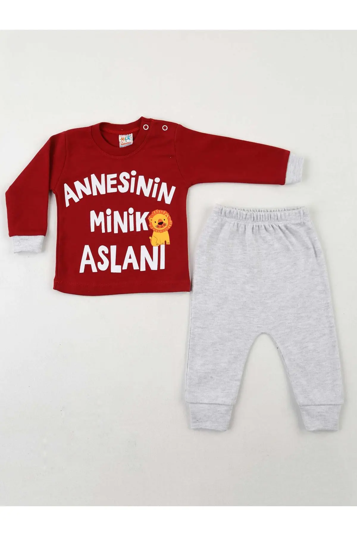 

Red Gray Male Baby 2 li Suit