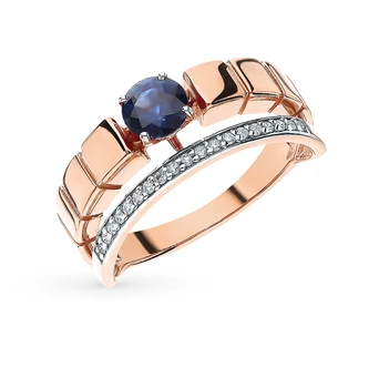 

Gold ring with diamonds sunlight sample 585