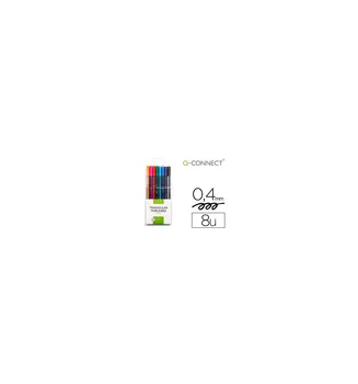 

Marker Q-CONNECT FINE fiber tip 8 assorted colors 0.4 MM