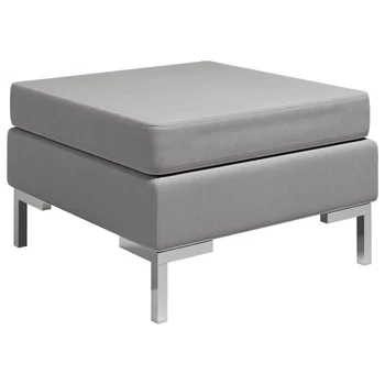 

Footrest modular with fabric cushion gray sofa