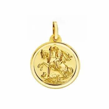 

Medal 18k gold San Jorge 18mm. Smooth bezel [AA2574]