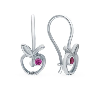 

Silver earrings with cubic zirconia sunlight sample 925