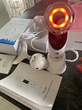 Wrinkle-Removal Lifting Face-Skin Facial-Neck-Massager LED Amazefan 7in1rf EMS Au 3-Colors