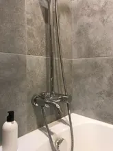 Mixer Tap Faucet-Set Hand-Sprayer Rainfall Shower Frap Bathroom Chrome-F2416 Wall-Mounted