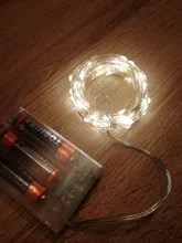 Light-String Garland Copper-Wire-Lights Battery-Power Festoon Fairy LED Christmas Wedding