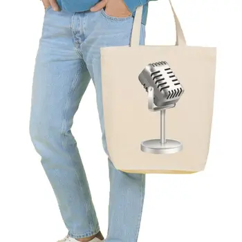 

Angemiel Bag Big Microphone Shopping Beach Tote Bag