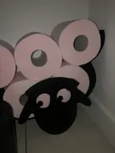 Toilet Roll Holder Sheep Wall Mount Black Metal Toilet Paper Wc Tissue Storage