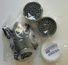 Respirador químico de Gas y polvo de media cara, mascarilla protectora de seguridad para el trabajo, filtros duales, pintura Industrial, Vapor orgánico