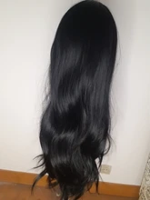 Black Wig Afro Louis Ferre Middle-Part Heat-Resistant-Fiber Water-Wave Cosplay Daily
