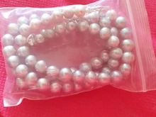 DOTEFFIL de perlas naturales de 8mm blanco/rosa/púrpura de Plata de Ley 925/16/18/20 pulgadas collar en cadena mujer compromiso joyería de la boda