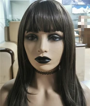 EASIHAIR-Peluca de BoBo marrón oscuro con flequillo, sintética, ondulada, de capa media, para mujeres negras, Cosplay, fiesta, resistente al calor, Natural