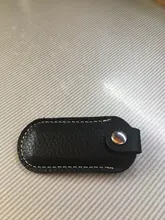 Bolsas de almacenamiento de cuero genuino para disco U, cubierta protectora para maletines de disco U para unidad Flash USB, pendrive, color negro