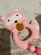 Joepada collar dentición bebé precioso Koala búho caballo del bebé mordedor Molar juguete para regalo mapache perlas de silicona de grado de alimentos