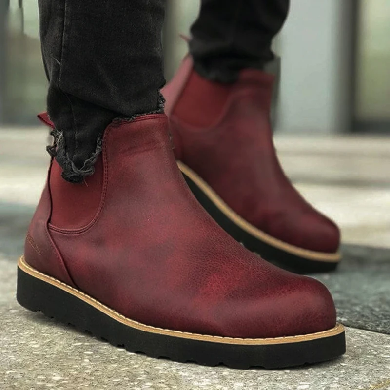 Chekich Boots for Men Boot Men's Winter Shoes Fashion Snow Boots Shoes Plus Size Sneakers Ankle Men Shoes Winter Boots Footwear Men Basic Boots Shoes Men 2020 Spring Fashion Winter Boots For Men Zapatos Hombre CH045