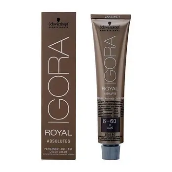 

Permanent Anti-Ageing Dye Igora Royal Absolutes Schwarzkopf Nº 6-60