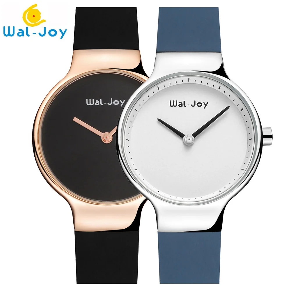 

WJ-9009 Wal-Joy Top Grade Brand Minimalist Style Buckle Watches Silicone Strap Simple Watch Women Casual Sport Quartz Wristwatch