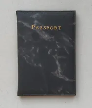 Funda de pasaporte para hombre y mujer, de cuero sintético, estilo de mármol, tarjetero de viaje, porta pasaporte, paquete, BILLETERA, bolso