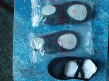 USHINE-Zapatillas de Yoga para niños y niñas, EU22-45 de tela/cabeza de cuero, para gimnasio, interior, ejercicio, zapatillas de Ballet de lona