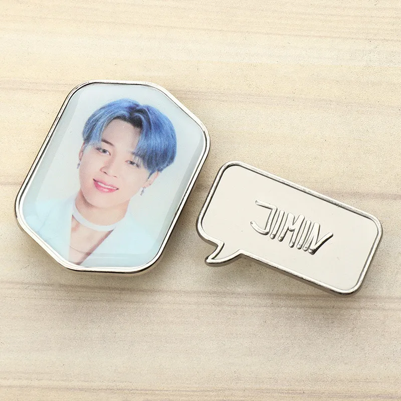 KPOP Store Bangtan Boys Brooches Pins Metal Printing High Quality Bag Accessories JIMIN JIN SUGA Fans Collection | Украшения и
