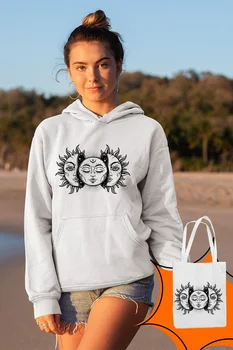 

Angemiel Wear Led Solar White Women 'S Hooded Sweatshirt Bags Kombin