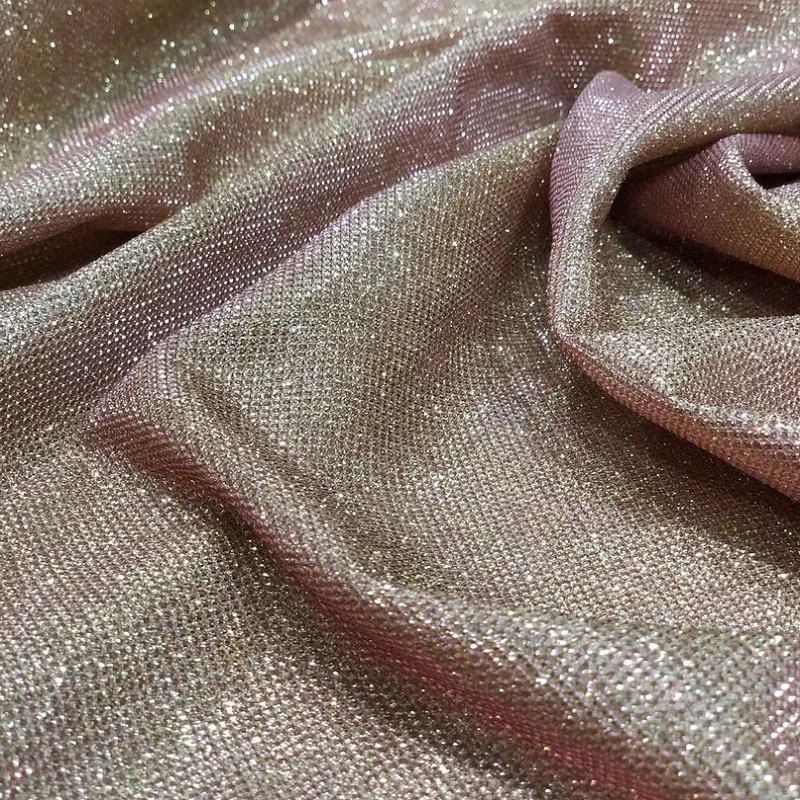 Блестящая тонкая трикотажная ткань с покрытием один способ растягивания цена за