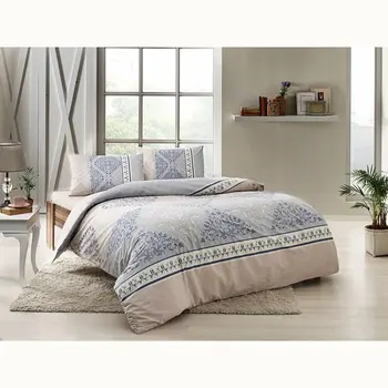 

Tac Textile Ranforce Talia Soft Feel Hypoallergenic % 100 Cotton 3 Pieces Single Duvet Cover Set with Flat Sheet vıolet pınk