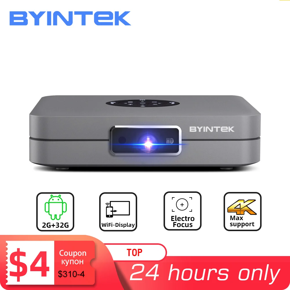 Мини проектор светодиодный BYINTEK U20 4K Full HD Android Wi Fi 1080P| |
